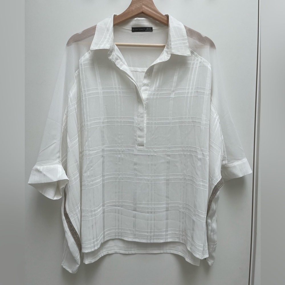 Black Tape white top